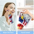 thumbnail image 4 of Coolnut 4 PCS Independence Day Raptor Baby Washcloths Towel Set, Highly Absorbent & Soft Cotton Wash Cloths, 12"x 12" Face Hand Towels for Bathroom, Multi-Purpose Fingertip Towels, 4 of 5