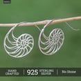 thumbnail image 5 of NOVICA Sterling silver drop earrings, 'Spiral Nautilus', 5 of 9