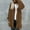 Coffee, variant on jsaierl Womens Fuzzy Hooded Cardigan Coat Winter Double Fleece Open Front Jacket Coat Plush Warm Plus Size Outwear