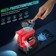 200W Portable Power Inverter for DeWALT 20V, Outdoor Generato Battery Converter with 2 USB&LED&AC Battery Powered Outlet,Convert DC 18V/20V to AC 110V-120V Portable Power Station(Tool Only)