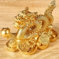thumbnail image 5 of SIHUA 2024 Feng Shui Dragon Statue Good Luck New Year Dragon Sculpture for Home Office, 5 of 10