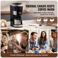 thumbnail image 5 of 8-Cup Coffee Maker Drip Coffee Machine with 3 Brew Strength Control, Adjustable Grinding, and Paper Filter Compatibility for Fresh Coffee Every Morning, 5 of 6