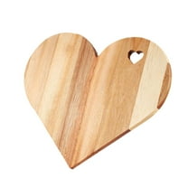 Household Heart-Shaped Wooden Cutting Board Breadboard Cheese Platter, Valentine'S Day Gift (Heart Hole Style）