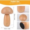 thumbnail image 4 of Wooden Mushroom Lamp, Portable Dimmable Bedside Lamp USB Rechargeable, Cordless Night Light, Mushroom Table Lamp for Home Decoration, Nightstand Lamp, 4 of 5