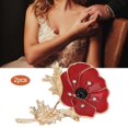thumbnail image 4 of 2 uds mujer aleación flor elegante diamantes de imitación Pin broche ropa decoración joyería accesorio, 4 of 5