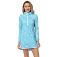 thumbnail image 5 of HDE Women's Swimwear Cover Up Dress Long Sleeve Tunic Teal Paisley XL, 5 of 6