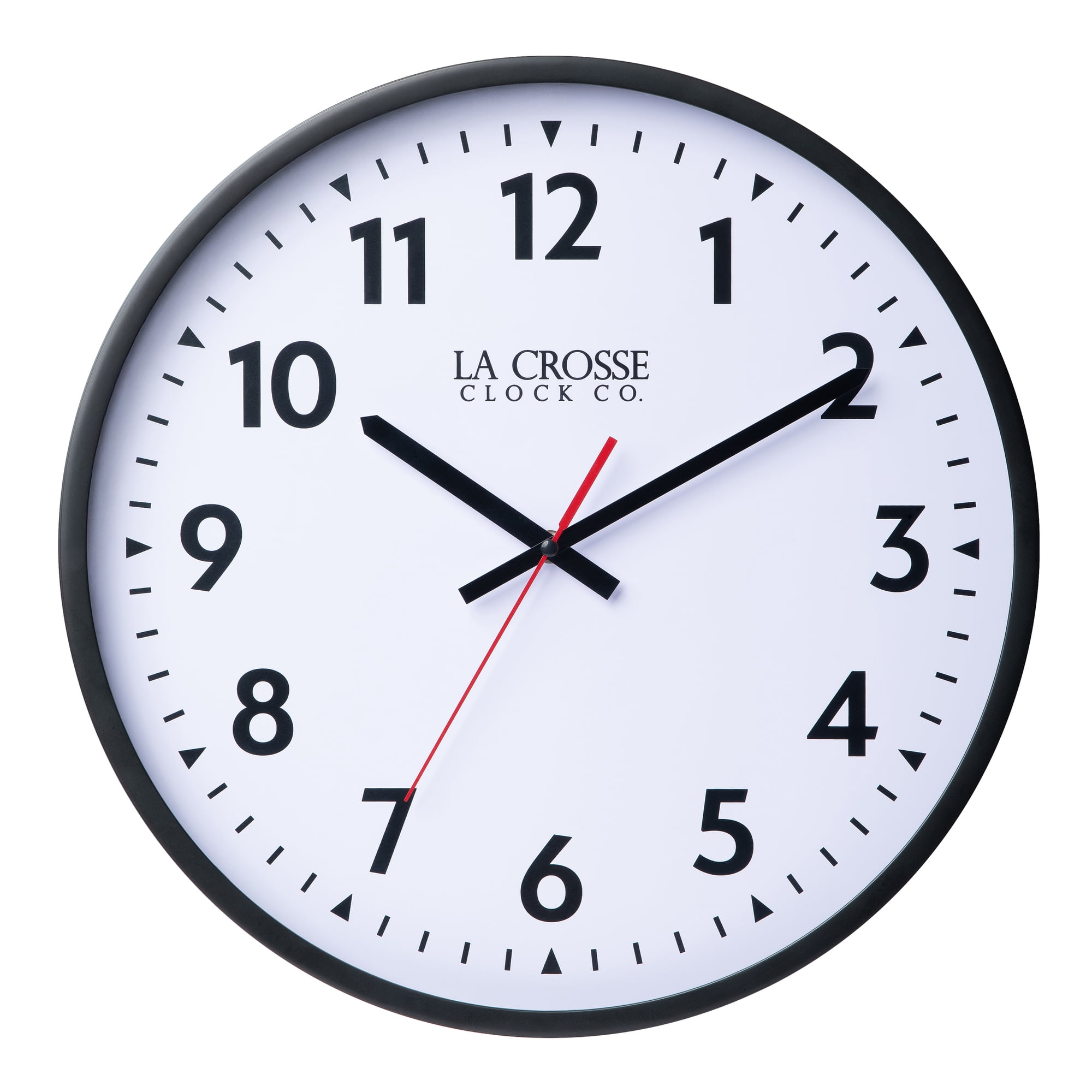 La Crosse Clock 16 Inch Commercial Silent Quartz Analog Wall Clock, 404-3841-INT