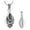 Black Silver, variant on Personalize Stainless Steel Vintage Devil's Eye Urn Pendant Memorial Jewelry Cremation Jewelry for Ashes Necklace