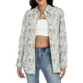 thumbnail image 6 of VDJ Womens Long Sleeve Button Down Shirts Floral Printed Fashion Tops Fall Winter Holiday Blouses Outfits Size S, 6 of 8