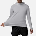thumbnail image 6 of Maqroz UV Protection Clothing Men UPF 50+ Hooded Long Sleeve Athletic Workout Shirt Lightweight Quick Drying Fishing Hiking Jersey with Thumb Holes, 6 of 9