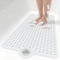 thumbnail image 1 of Alfombra de baño OTHWAY antideslizante para bañera de 99 x 43 cm con recogedor de pelo, color blanco, 1 of 9