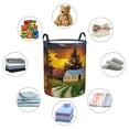 thumbnail image 6 of Kll Fall Village Scenery Waterproof Foldable Laundry Hamper Bucket With Handles For Storage Bin,Kids Room,Home Organizer (Medium), 6 of 8