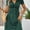 Green, variant on MORTTIC Women's Summer Twist Front & Ruched Waist V-Neck Short Sleeve A-Line Dress, XL