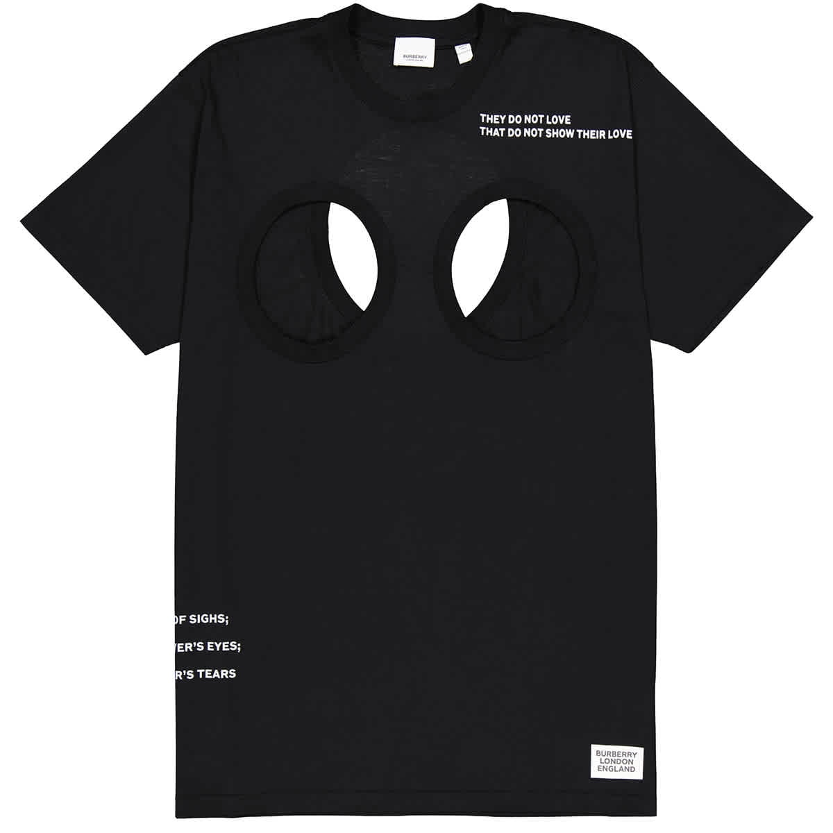 burberry cut out montage shirt