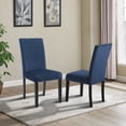thumbnail image 2 of Cobre Contemporary Velvet Dining Chair with Nailhead Trim(Set of 2) in Blue, 2 of 8