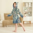 thumbnail image 4 of FORMRS Niños Bathrobe Unisex Hooded Robe Soft Plush Pajamas Sleepwear, Size 2-3T, Tree in The Mountains, 4 of 7