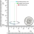 thumbnail image 4 of Simulated Cubic Zirconia Size-5 Petite Dainty Emerald Cut Wedding Engagement Ring Band 925 Sterling Silver, 4 of 7