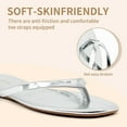 thumbnail image 2 of Cloud Flip Flops for Women,Memory Foam Flats Summer Sandals for Women Leather Lightweight Womens Sandals,Summer Beach Slippers, 2 of 5