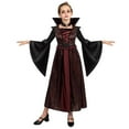 thumbnail image 2 of MUXiin Kids Vampire Halloween Costumes for Girls Vampiress Role Play Cosplay Dress Up, 2 of 4