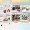 thumbnail image 1 of Kojooin Metal Pegboard Display Stand with Wheels, Adjustable Height Floor Display Rack with T-Base and Hooks, 1 of 7