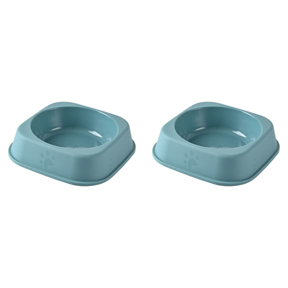 2 Pack Dog Bowls, Cat Food Dishes, Reusableb Bulk Pet Feeding Dog Food Water Bowls, Colorful Puppy Dogs Birthday Party Supplies for Small to Medium Cats, Dogs, 6.1x6.1x1.8in, Blue