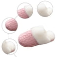thumbnail image 4 of Gubotare Ladies Slippers Womens Memory Foam Slippers with Cozy Fluff Plush Ladies Bedroom Comfy House WinterTrendy Slippers Comfortable Indoor Outdoor Rubber Sole Footwear Size 7 (Pink,7), 4 of 7