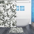 thumbnail image 2 of Lush Foliage Pattern Bathroom Accessory Sets Waterproof Shower Curtain with Anti-Slip Bath Mat Durable Combo, 2 of 7