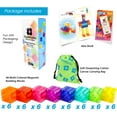 thumbnail image 3 of HOLARAY 48-Piece Transparent Magnetic Cubes, Sensory Toys for Kids 3+, 3 of 7