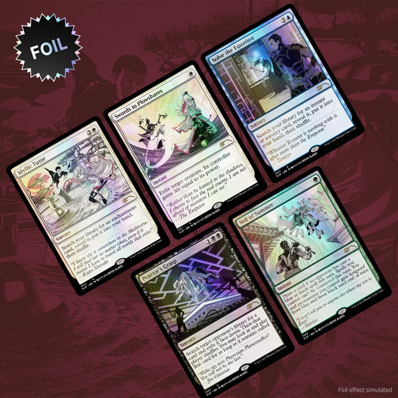 【4個セット】Secret Lair Kamigawa: Foil Magic the Gathering Secret Lair Drop: Kamigawa: The Manga