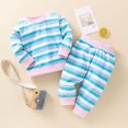 thumbnail image 3 of Toddler Christmas Sweatshirt Sale Newborn Infant Baby Girls Boys Long Sleeve Print+ Pants Sets Toddler Girls Sweatshirt Blue 80, 3 of 9