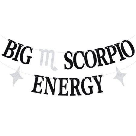 Scorpio Energy Banner, Scorpio Birthday Graland, Horoscope Astrology Decorations, 12 Constellation Zodiac Birthday Party Decorations