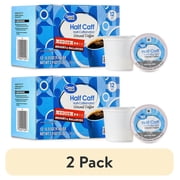 (2 pack) Great Value Half Caffeinated Medium Roast Coffee Pods, 12 Ct
