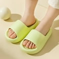 thumbnail image 7 of WUANDIXFA Kids Slide Kids Cloud Slides Boys Girls Pillow Slippers Shower Slip on Slide Sandals Green,10, 7 of 7