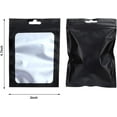 thumbnail image 2 of 100 Pieces Resealable Foil Food Storage Bags with Clear Window Coffee Beans Candy Packaging Pouch for Food Small Business Supplies for Jewelry Self Sealed Storage Bags(3 x 4.7 Inch,Black), 2 of 5
