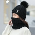 thumbnail image 5 of GDREDA Unisex Winter Knit Warm Hats and Scarf Set - Purpose Ear and Windproof Design for Cold Weather Black,One Size, 5 of 5