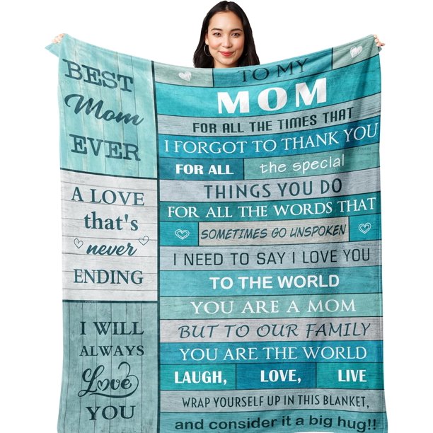 LHSHID Gifts for Mom Mom Gifts Birthday Gifts for Mom Mom Birthday Gifts Mom Gift from Daughter Son Best Mom Gifts for Christmas/Valentine's Day/Mothers Day Mom Blanket 60"x80"