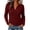 01 Wine, variant on Fewfanhot Womens Sweaters Cable Knit Long Sleeve Polo V Neck Fall Outfits Collared Cropped Waist Length Pullover Sweater Top