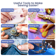 thumbnail image 4 of Sewing Kit for Adults, 97PCS Portable Sewing Supplies, Needle and Thread Kit with Sewing Supplies and Accessories for Kids, Beginner, Home, Travel, Emergency Repairs, 4 of 8
