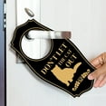 thumbnail image 6 of Don't Let The Cat Out Door Hanger | House or Business Door Sign - Navy Blue Gold, 4" x 8", 6 of 8