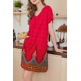 thumbnail image 4 of Ekouaer Nightgowns for Women Short Sleeve House Dress with Pockets Pleated Soft Moomoo V Neck Sleepwear, 4 of 7