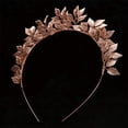 thumbnail image 2 of Bridal Leaf Tiara Crown Gold Leaf Headband Handmade Leaf Headpiece for Wedding Prom Party Festival Hair Jewelry, 2 of 10