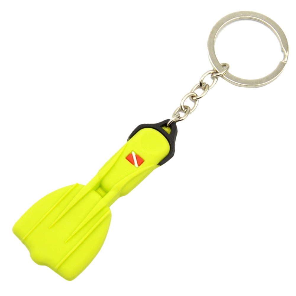Mini Silicone Scuba Flipper Keychain Swim Fins Pendant Keyring Bag