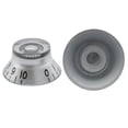 thumbnail image 3 of Musiclily Basic Metric Coarse 18-Spline Top Hat Bell Knobs Tone Volume Control Knobs for Epiphone LP SG Style Electric Guitar, Chrome (Set of 4), 3 of 5