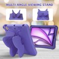 thumbnail image 4 of Kids Case for Apple iPad 9th 8th 7th Generation 2021/2020/2019 10.2 Inch, iPad Air 3rd Gen 10.5" Case, Cute Butterfly Rotating Stand Lightweight Kids Friendly Shockproof Case with Pencil Holder,Purple, 4 of 6