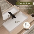 thumbnail image 5 of Los Flexi 36" x 16" Modern Ceramic Trough Vessel Sink, Wall-Mount or Countertop Installation, Includes Pop-Up Drain and Covers, Glossy White, 5 of 13