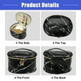 thumbnail image 5 of Vocoste Makeup Bag Marble Cosmetic Travel Bag Make Up Brush Organizer Bag Storage for Women Black 8"x6"x5", 5 of 6