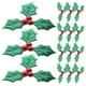 thumbnail image 5 of 100 piezas de bayas artificiales navideñas creativas, hojas verdes, plantas para disfraz, tocado, accesorios de decoración para adornos colgantes DIY (verde, 5 cm), 5 of 5