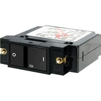 Blue Sea 7407 Single Pole Small Case Flat Rocker Circuit Breaker - 40 Amp
