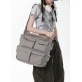 thumbnail image 3 of Kukuzhu Hobo Bag for Women Men Canvas Crossbody Shoulder Bag Large Totes Purses Shopping Handbag Satchels with Multi Pocket, 3 of 7