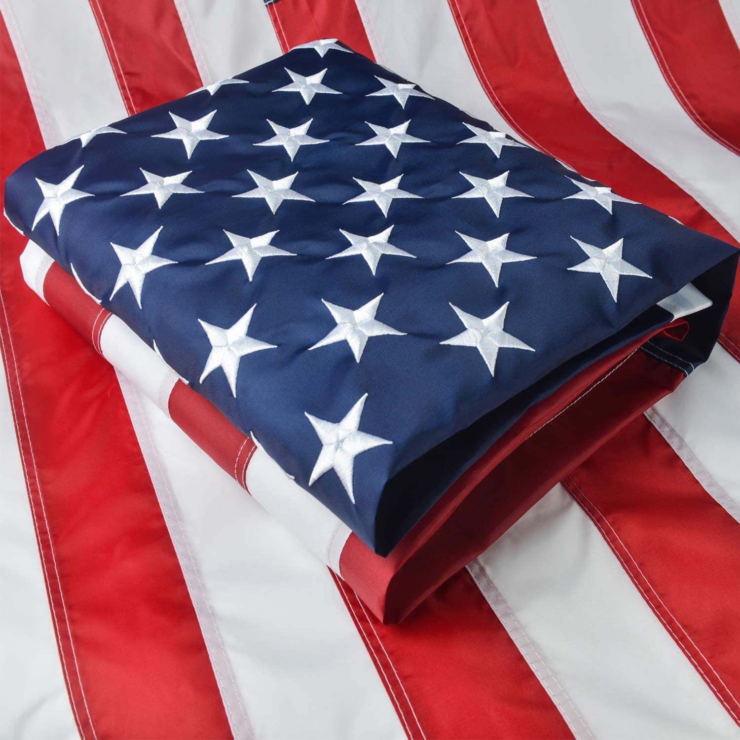 Washable 3x5 ft US American Flag Sewn Stripes Embroidered Stars Grommets Oxford Washable 3x5 ft US American Flag Sewn Stripes Embroidered Stars Grommets Oxford